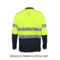 New Fashion Safety Reflective Traffic Polo Shirt with Long Sleeve